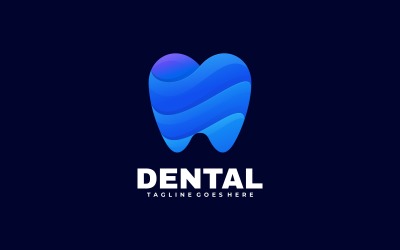 Estilo do logotipo do gradiente dentário