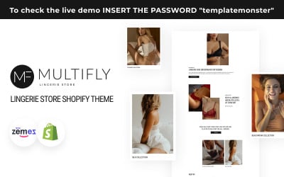 Limpe o tema Shopify da loja de lingerie Multifly