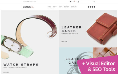Modèle de site Web Arts and Crafts Moto CMS
