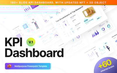 Modèle PowerPoint de tableau de bord KPI professionnel