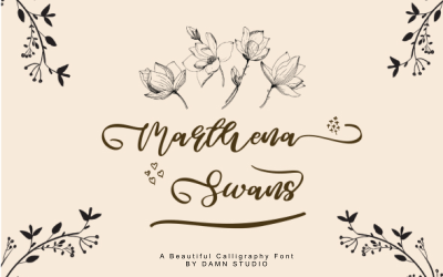 Marthena Swans - Een prachtig kalligrafielettertype