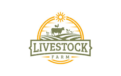 Conception de logo pour l&amp;#39;agriculture et l&amp;#39;élevage