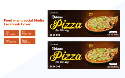 Delicious Pizza Food Menu Social Media Facebook Cover