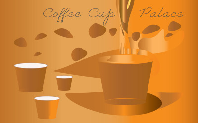 Fundo do palácio da xícara de café