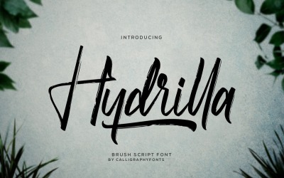 Hydrilla 纹理画笔字体