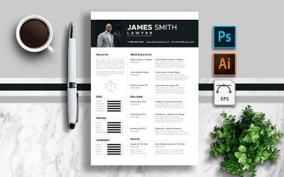 James Smith - Lawyer CV Resume Template