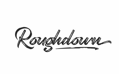 Roughdown penseel kalligrafie lettertype