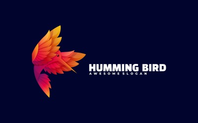 Barevné logo přechodu kolibřík