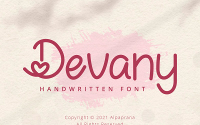 Devany - Police manuscrite