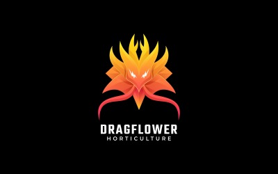 Gradientowe logo smoczego kwiatu