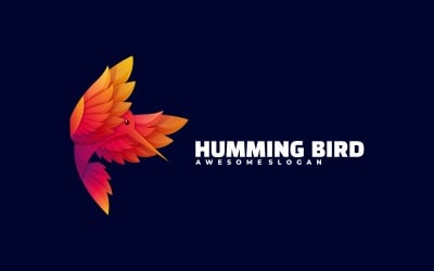 Logo coloré dégradé colibri