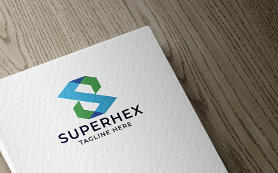 Логотип SuperHex Letter S Professional