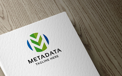 Metadaten Buchstabe M Professionelles Logo