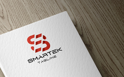 Smartek Buchstabe S Professionelles Logo