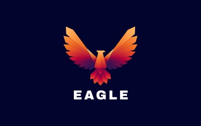 Vector Eagle färgglada logotyp