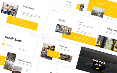 Wysyłka i ładunek Szablon Googleslides
