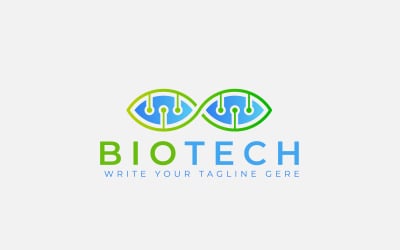 Bio technologia z logo koncepcji DNA, projekt wektor logo biologii