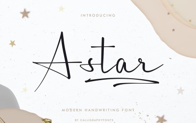Een Star Klassiek Stijlvol Handschrift Lettertype