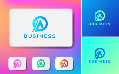 Logo moderno con lettera A, attività aziendale minima o logo aziendale