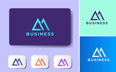 Logotipo moderno de la letra A, logotipo de empresa o negocio corporativo mínimo, logotipo para el vector de marca
