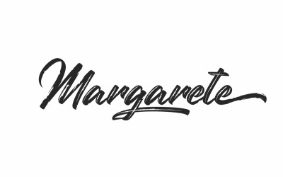 Margarete semi-droog ruw penseel lettertype Lettertype
