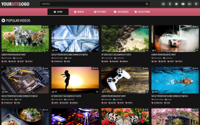 SX 1 - Video and Photo Website Template (10 color schemes)
