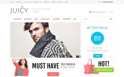 Безкоштовні шаблони OpenCart для одягу