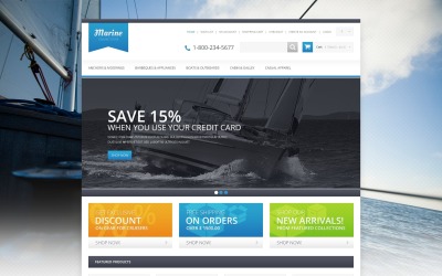 Безкоштовний адаптивний шаблон OpenCart для яхтингу