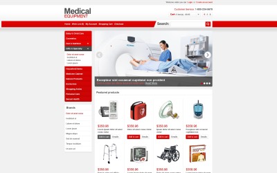 Gratis OpenCart -mall för medicinsk utrustning