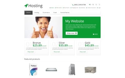 Modello OpenCart reattivo di hosting gratuito