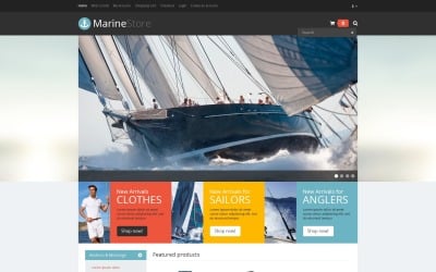 Modello OpenCart reattivo gratuito per la nautica