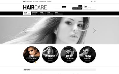 Modelo OpenCart responsivo para cabeleireiro grátis