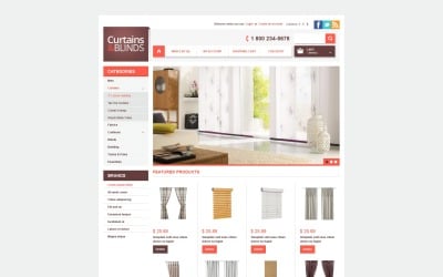 Plantilla OpenCart para decoración de ventanas gratis