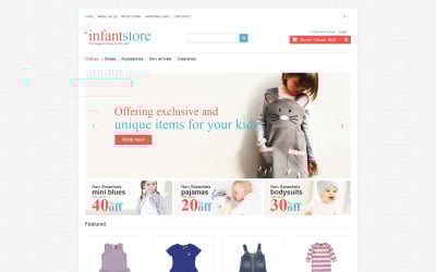 Plantilla OpenCart receptiva de Baby Store gratis