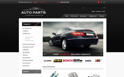 Šablona OpenCart náhradních dílů zdarma