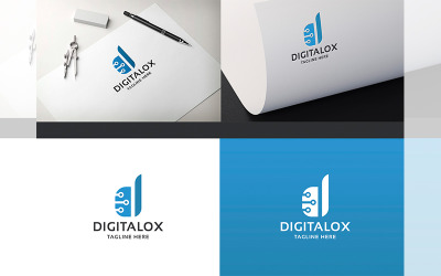 Digitalox Buchstabe D Professional Logo