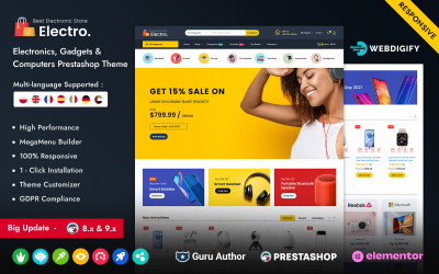 Elektro - elektronikus többcélú PrestaShop téma