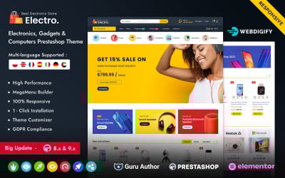 Eletro - Tema Eletrônico Multiuso PrestaShop