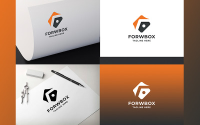 Forward Box Letter F Logo Professionnel