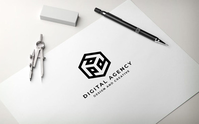 Professioneel logo van digitaal bureau