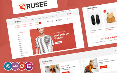 Rusee - Elementor WooCommerce-thema voor mode
