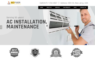 Ac Fixer céloldal sablon