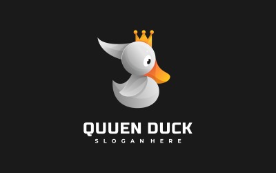 Estilo del logotipo de Queen Duck Gradient