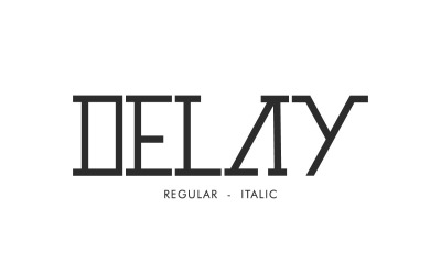 Fonte de exibição Delay Sans Serif