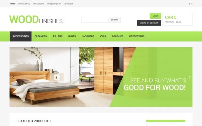 Gratis OpenCart-sjabloon voor houtbescherming