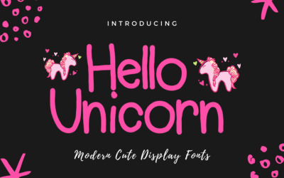 Hello Unicorn - Font per bambini