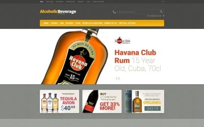 Ingyenes minőségű alkoholos OpenCart sablon