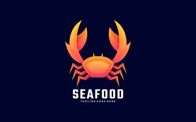 Krabben-Farbverlauf-Logo-Vorlage
