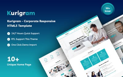 Kurigram - шаблон корпоративного адаптивного веб-сайту