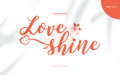 Love Shine 字体与爱设计和谐